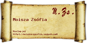 Moisza Zsófia névjegykártya